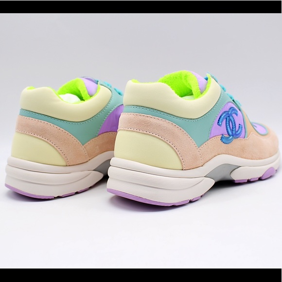 CHANEL Nylon Lambskin Suede Sports Runner Sneaker - Picture 4 of 7